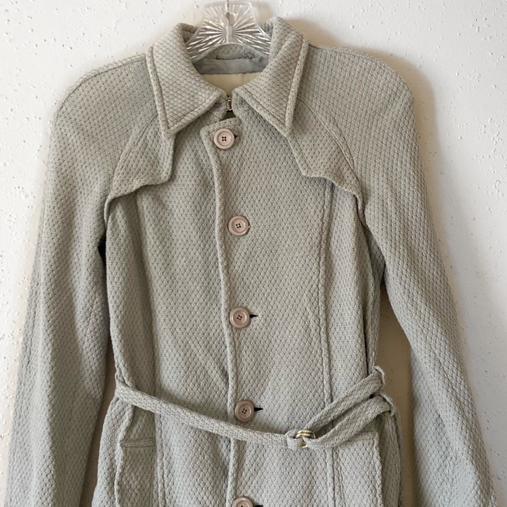 Herno Collared Knit Textured Button Jacket - image 2